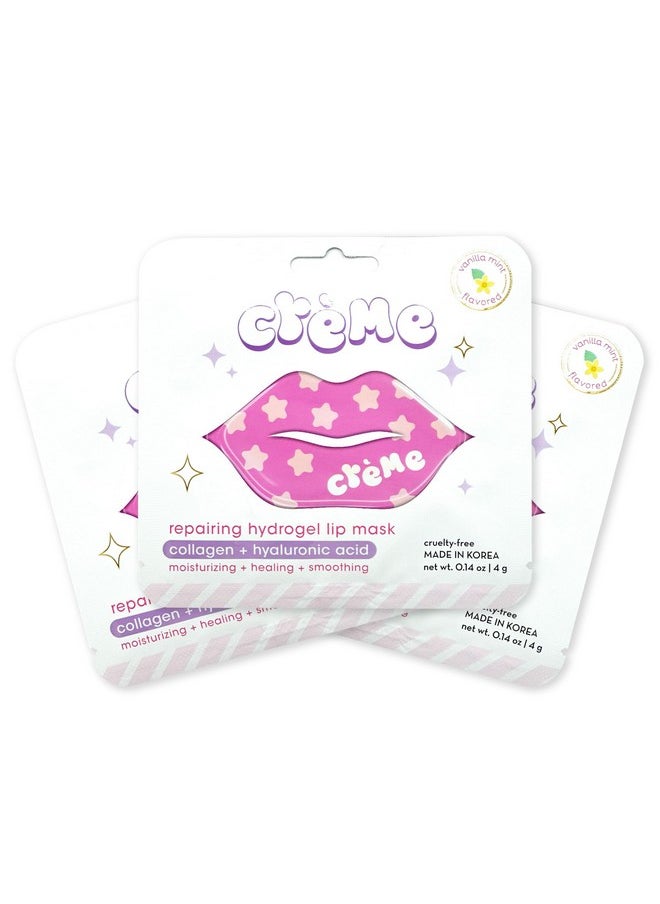 The Creme Shop Boba Bears Repairing Hydrogel Lip Mask Lip Masks For Dry Lips Hydrating Lip Mask Lip Patches For Wrinkles Collagen & Hyaluronic Acid  - Image 1