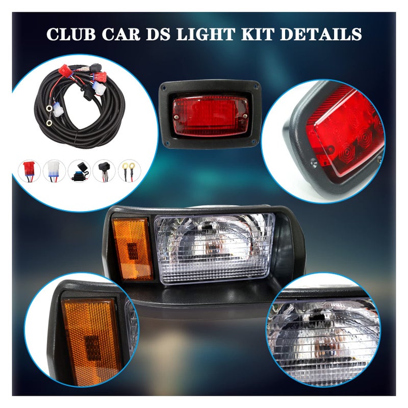 Golf Cart Club Car DS LED Light | Headlights & LED Tail Lights For Club Car DS Gas & Electric golf carts (1993 & up) 12V - Image 5