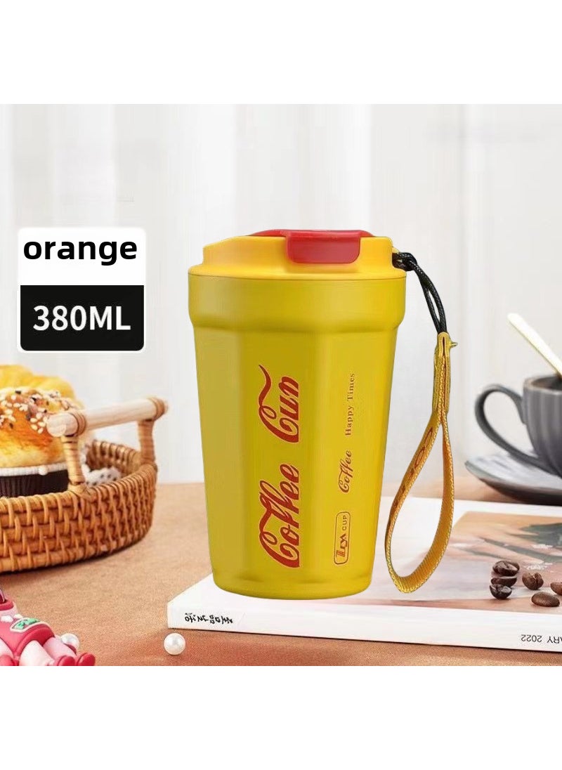 Generic - New Stainless Steel Vacuum Insulated Coffee Cup Yellow - Image 1