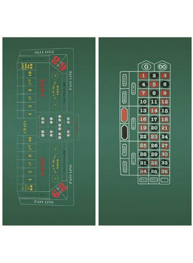 Da Vinci Craps & Roulette 2-Sided Casino Felt Layout