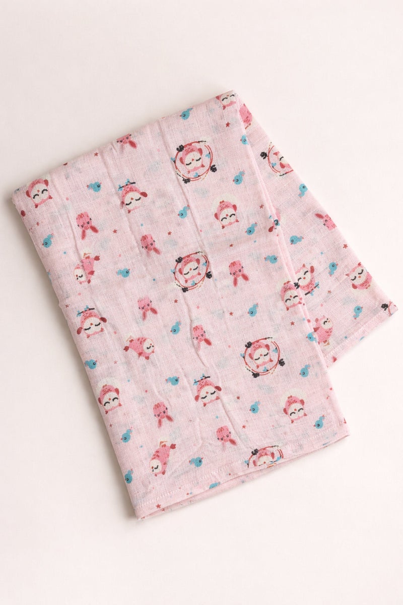 Pack of 5 - Muslin New born Baby Bath Towel - Soft Cotton Absorbent Multi color (75x150 cm) - Image 1