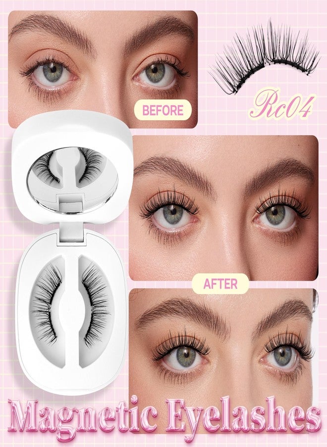 CALAILIS Magnetic Eyelashes with Applicator Upgrade Soft Magnetic Lashes Natural Look Reusable No Glue or Eyeliner Needed Easy to Wear and Remove (RC04, 1 Pack) - Image 2