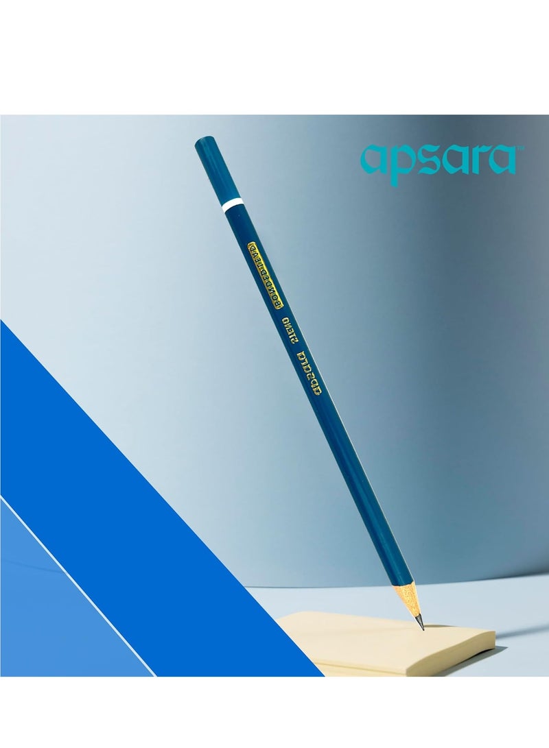 Apsara Steno Pencils-Pack Of 10|Black - Image 3