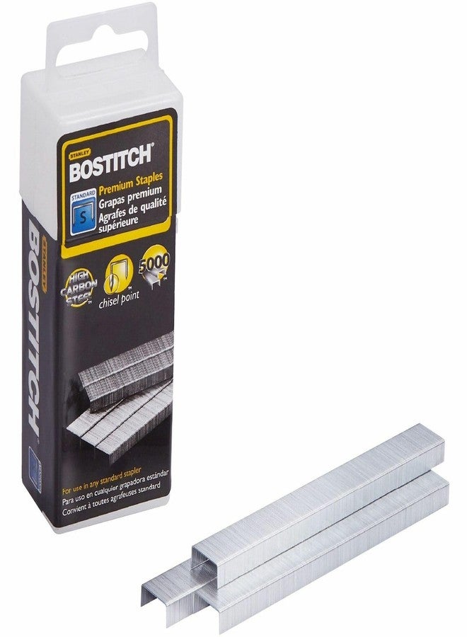 Bostitch Premium Standard Staples in Clear Plastic Box, 1/4 Inch Leg, 5,000 Per Box (SB10) - Image 1