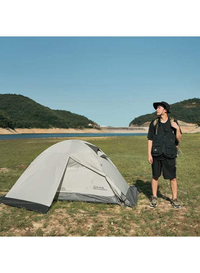 Mobigarden Tent, Outdoor Camping With Snow Flap, Two-person All-season Tent, Cold Mountain 2plus Nxzqu61017, Dawn Mist White - Image 1
