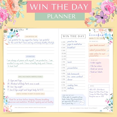 LAURET BLANC Notebook Undated Daily Planner, To Do List, Affirmation and Gratitude Journal- A5, 90 GSM, 150 Pages, Plan for 75 Days (Dream Believe Achieve) - Image 2