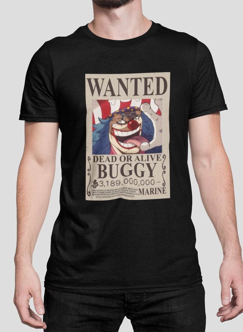 MERCH One Piece Buggy Wanted Poster Tshirt - Image 1