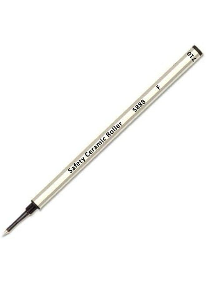 شميت عبوة من 6 قطع - قلم حبر جاف معدني أسود برأس رفيع 5888 من شميدت - Image 2