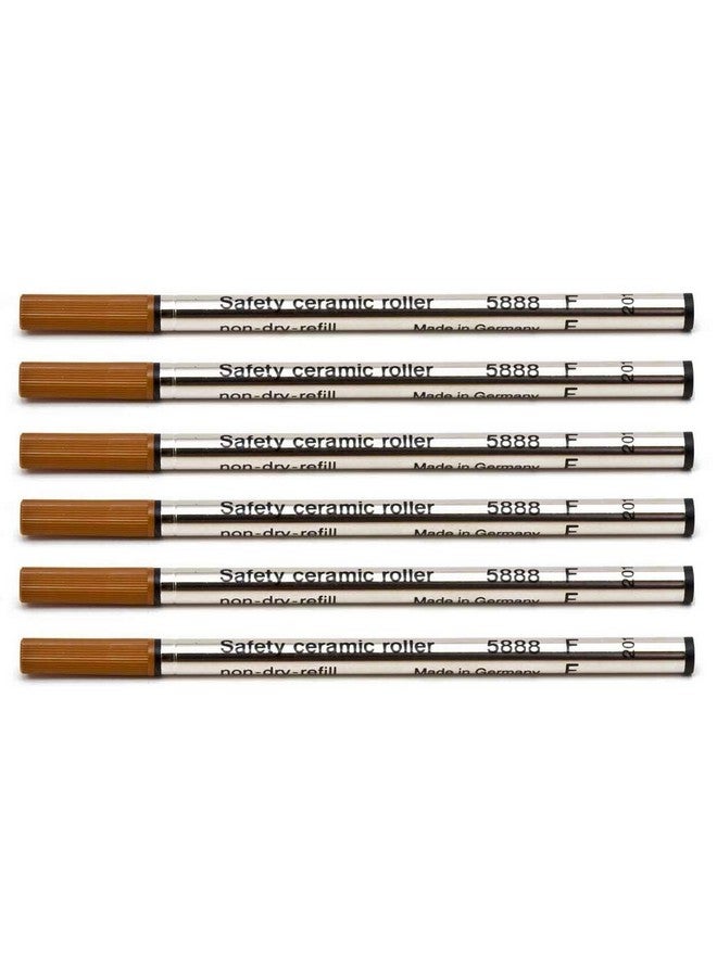 شميت عبوة من 6 قطع - قلم حبر جاف معدني أسود برأس رفيع 5888 من شميدت - Image 1