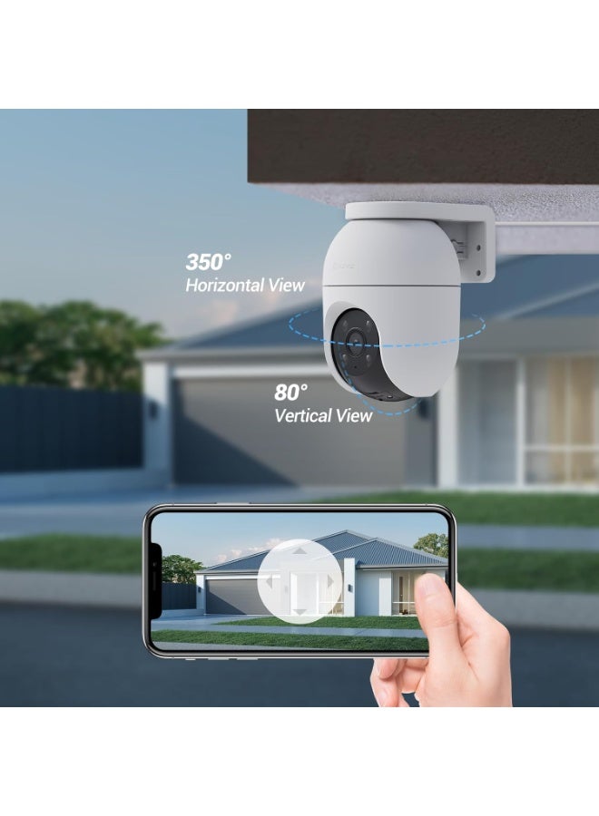 إيزفيز EZVIZ C8c 5MP (2 Pack) Wi-Fi Outdoor Cameras Wired, 360° Pan Tilt, CCTV Camera Support 512GB SD No Monthly Fee, Human/Vehicle Detection, 3K Color Night Vision, 2.4/5GHz Dual-Band Wi-Fi 6 (C8c 5MP) - Image 3