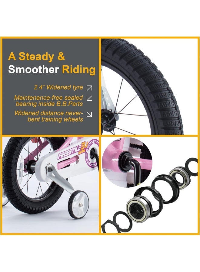 RoyalBaby Kids Bike Boys Girls Freestyle BMX Bicycle with Training Wheels - Image 5