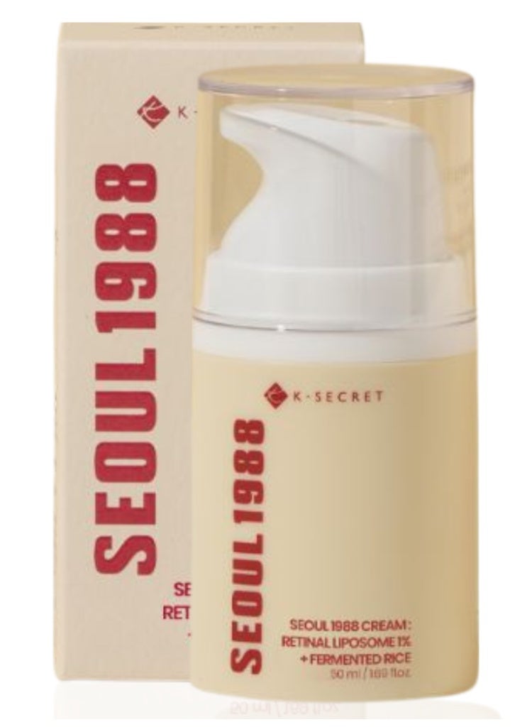 K-SECRET SEOUL 1988 Retinal Cream 50ml - Retinal Liposome 1% Cream for Fine Lines, Texture, Brightening & Daily Firming Care - Image 1