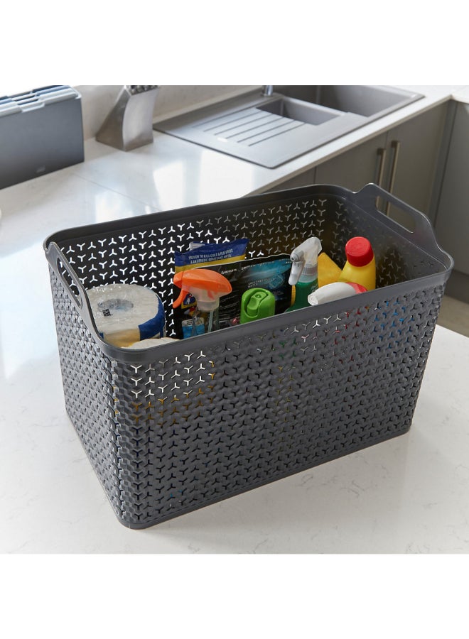 ستراتا أوربان سلة تخزين مستطيلة مع غطاء رمادي فحمي 35 x 54 x 33 سم XW131-CHA-EX - Image 2