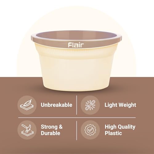 FLAIR Estella Bath Tub | Multipurpose Utility Gaint Tub | Durable Plastic Bath Tub | Baby Bathing Tub | Clothes Washing Tub for Bathroom (T.Green, 30 LTR) - Image 2