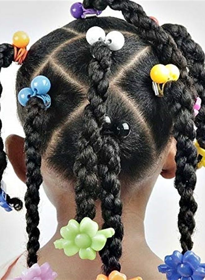 crispy collection Hair Accessories for Girls Assorted Elastic Ponytail Holders Hair Tie And Hair Clips (48 Pieces - Image 2