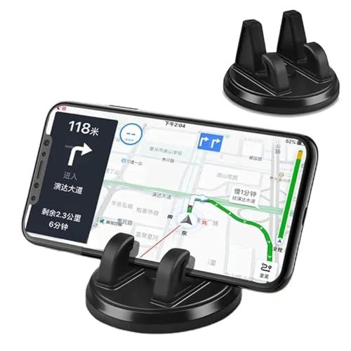 Eyuvaa Label EYUVAA Lebel Universal Phone Holder for Dashboard | 360° Rotatable Car Mobile Holder| Phone Mount for Car Dashboard | Adjustable Stand for Portrait & Landscape Viewing (Black) (Car Ph Holder (S-651)) - Image 1