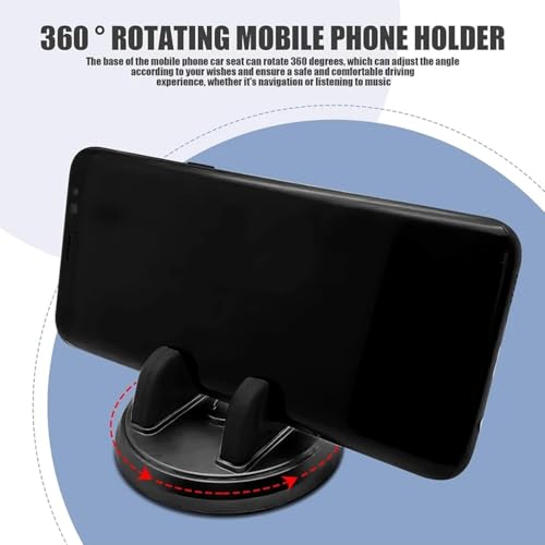 Eyuvaa Label EYUVAA Lebel Universal Phone Holder for Dashboard | 360° Rotatable Car Mobile Holder| Phone Mount for Car Dashboard | Adjustable Stand for Portrait & Landscape Viewing (Black) (Car Ph Holder (S-651)) - Image 4