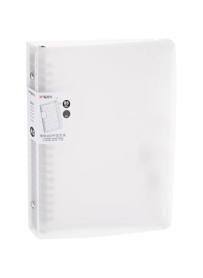 Arabest - B5 Telescopic Binder Notebook with 60 Sheets Horizontal Lined Refillable Paper - Frosted Cover Spiral Ring Binder for Office and Home Use - Image 1
