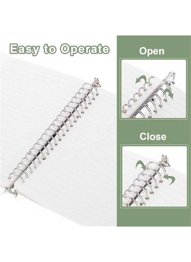 Arabest - B5 Telescopic Binder Notebook with 60 Sheets Horizontal Lined Refillable Paper - Frosted Cover Spiral Ring Binder for Office and Home Use - Image 1