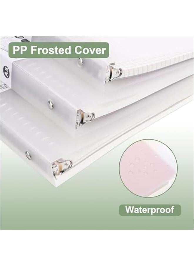 Arabest - B5 Telescopic Binder Notebook with 60 Sheets Horizontal Lined Refillable Paper - Frosted Cover Spiral Ring Binder for Office and Home Use - Image 1