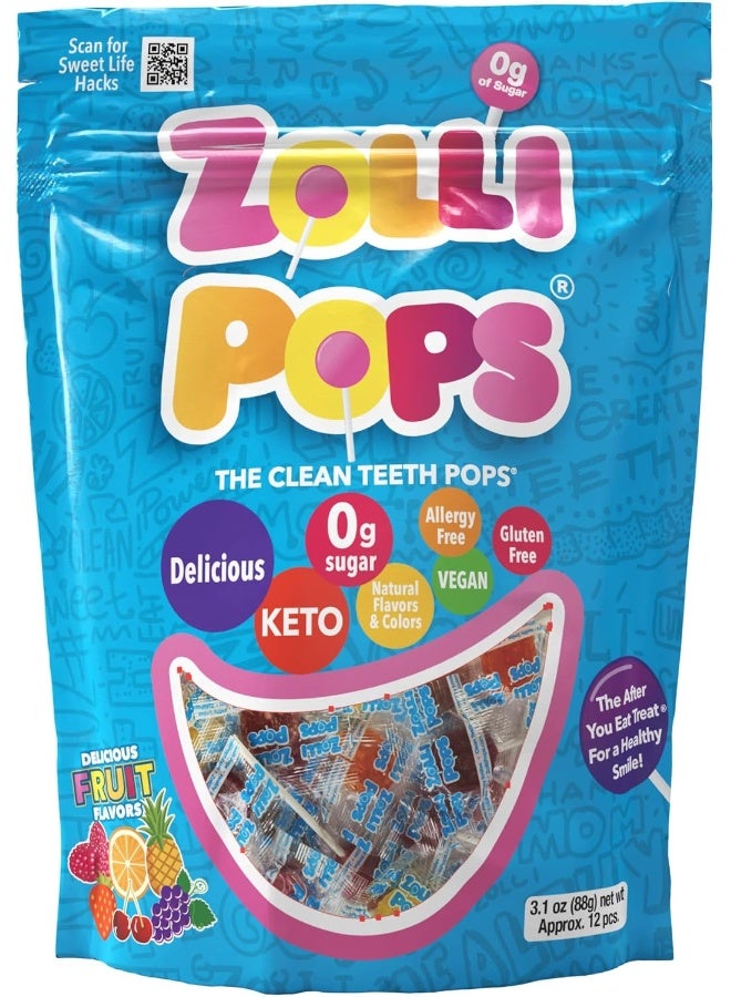 Zollipops Clean Teeth Pops - Mixed Fruit - Image 1