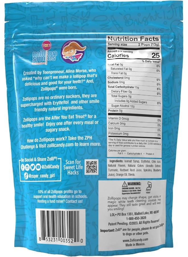 Zollipops Clean Teeth Pops - Mixed Fruit - Image 2