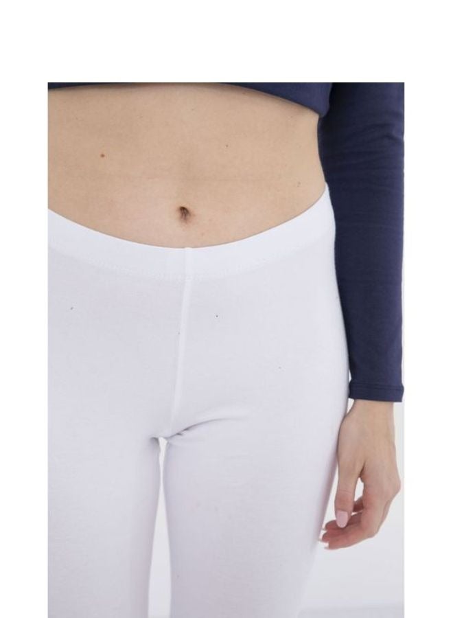 Carina Plain long cotton leggings for women with a high elastic waist, high-quality materials, good ventilation and soft to the touch - Image 2