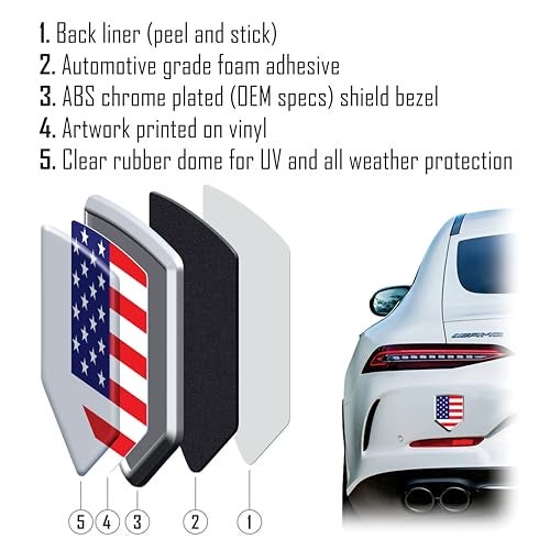 Car Chrome Decals Philippine Flag Philippines Car Auto Chrome Emblem 3D Decal Bumper Sticker - Image 2