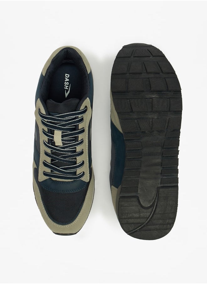 Dash Men's Colourblock Sports Shoes with Lace-Up Closure  - Image 5