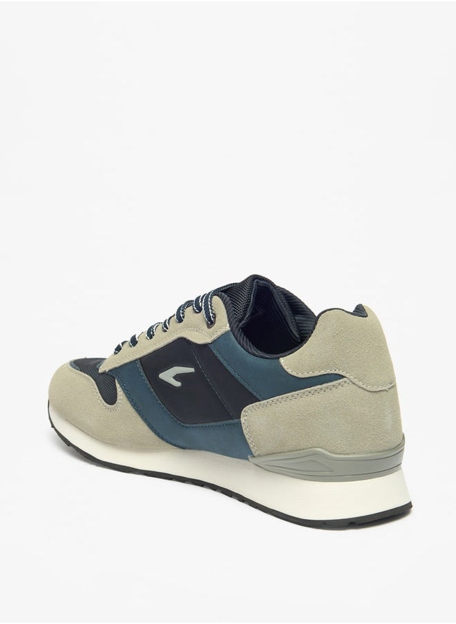 Dash Men's Colourblock Sports Shoes with Lace-Up Closure  - Image 2