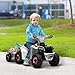 Aosom Kids ATV Quad Car with Back Trailer 6V Electric Ride On Car with Forward Backward Function WearResistant Wheels Ride on Toy for Toddlers Ages 1836 Months White - Image 4