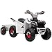 Aosom Kids ATV Quad Car with Back Trailer 6V Electric Ride On Car with Forward Backward Function WearResistant Wheels Ride on Toy for Toddlers Ages 1836 Months White - Image 2