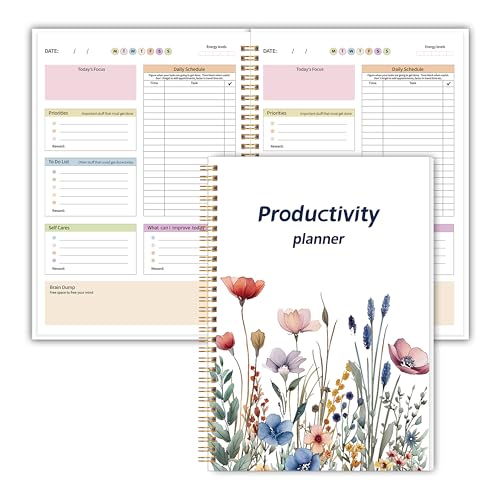 Kamoy ADHD Daily Planner with Hard Cover & Colorful Sheets Inside,Productivity Planner Task Management Organizer for Neurodivergent Adults Focused for Men & Women, 7" x 10" - Image 1