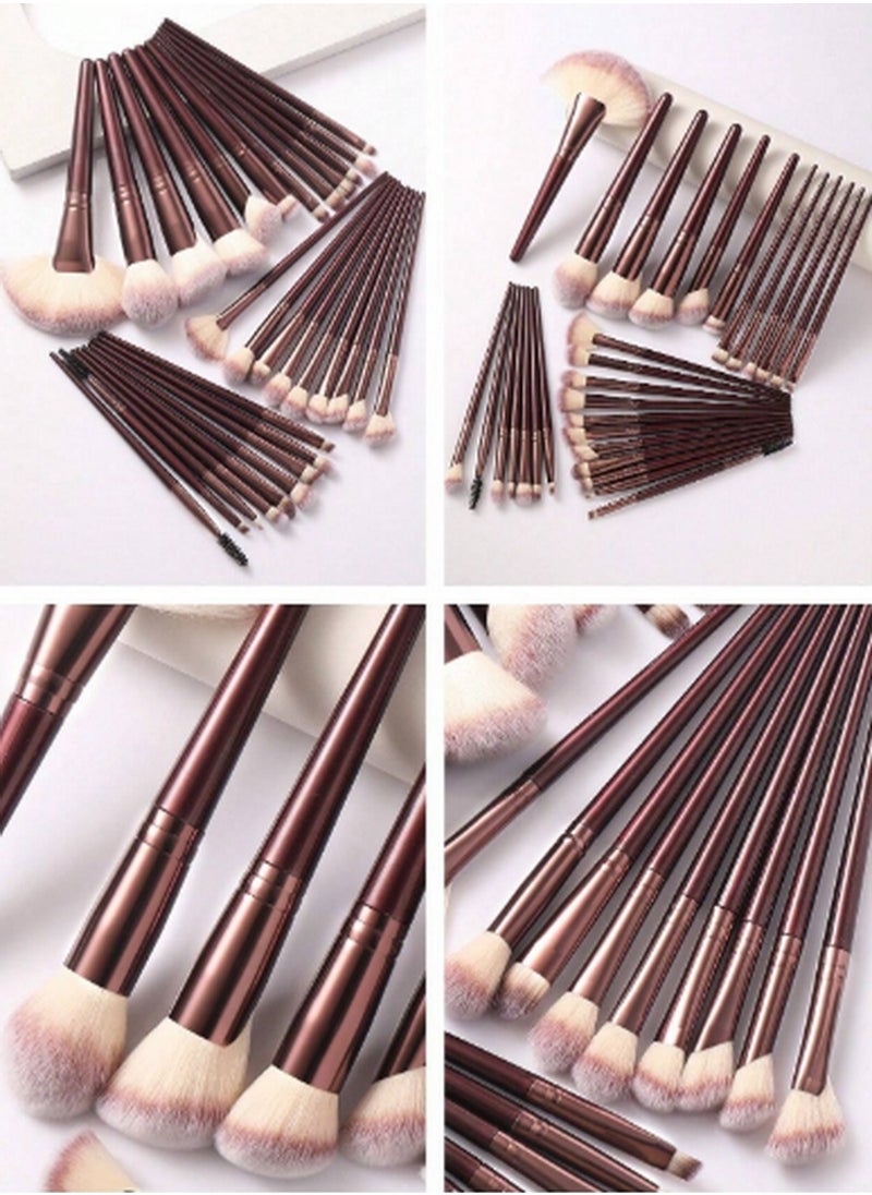 Generic 45-Piece Burgundy Makeup Brush & Accessory Set – Elegant Beauty Kit for Flawless Application  - Image 3