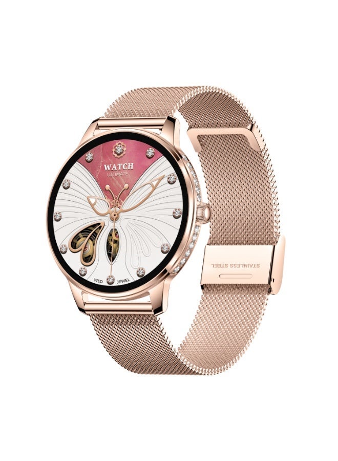 G-Tab GLR4 Women's Smartwatch with AMOLED Display, Bluetooth Connectivity, NFC Support, Health Monitoring, Fitness Tracker, Smart Notifications, Waterproof Design, Smartwatch - Image 1