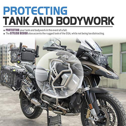 Fayedenicy Motorcycle Tank Side Protection Highway Crash Bar Extension Full Body Engine Guard Accessories for B-M-W R1250GS Adventure R 1250 GS R 1250GS ADV 2018 2019 2020 2021 2022 2023 2024 (Silver) - Image 5