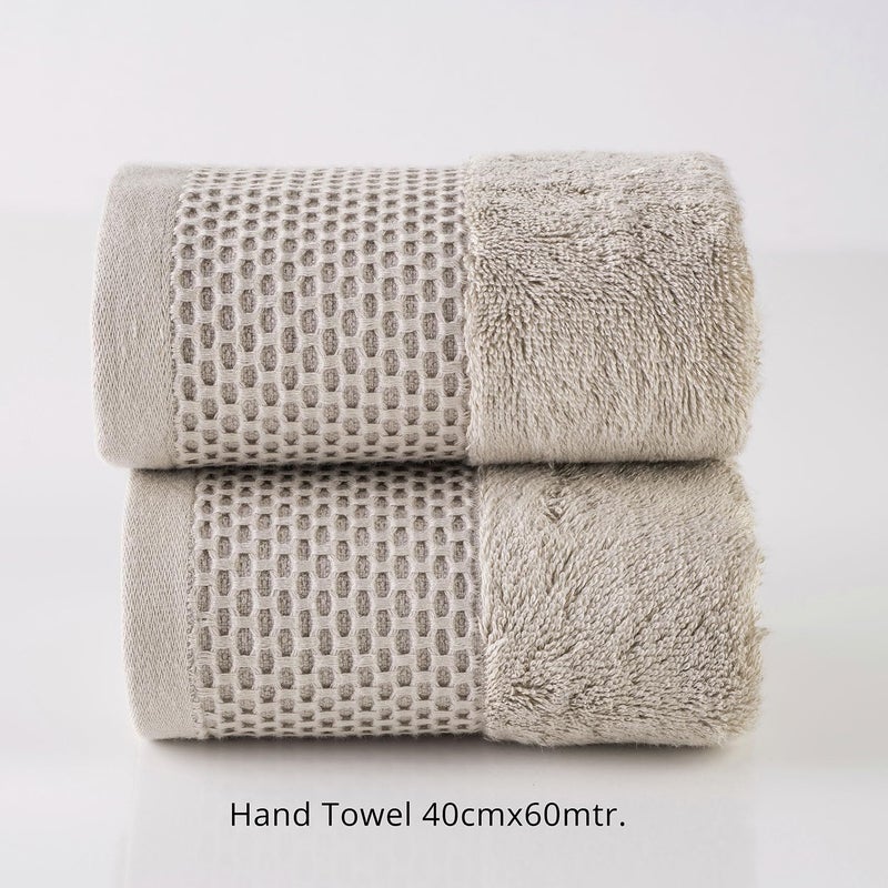 SPREAD SPAIN 100% Micro Modal His & Her Hand Towel, 750 GSM, Highly Absorbent, Soft, Quick Dry, 40x60cm, Set of 2 (Light Grey) - Image 5