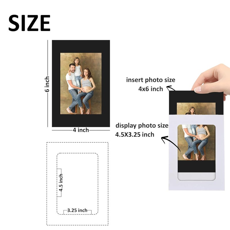 Art Street إطار صور ورقي DIY لتزيين الجدران مع مشابك وحبال، يناسب صور 4" × 6"، 6 قطع لعيد الميلاد، الفعاليات وتزيين المنزل، حجم عرض 3.25 × 4.5 بوصة - Image 3
