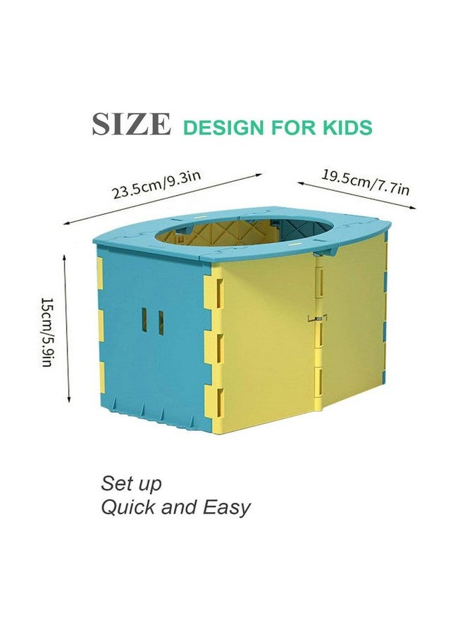 VUFVOID Folding Potty for Kids, Portable Travel Toilet for Toddler, Outdoor Camping, Yellow - Image 2