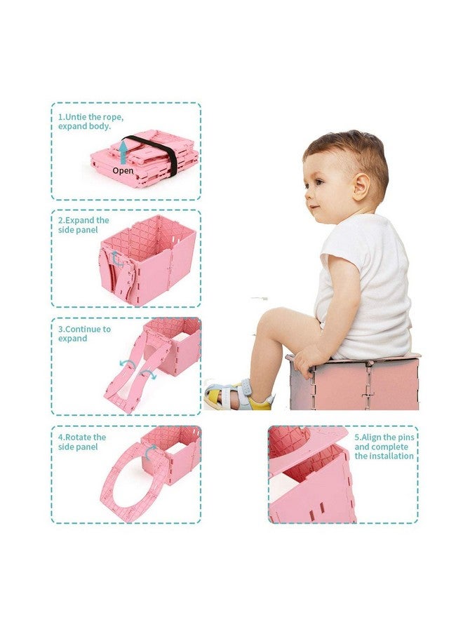 VUFVOID Folding Potty for Kids, Portable Travel Toilet for Toddler, Outdoor Camping, Yellow - Image 3