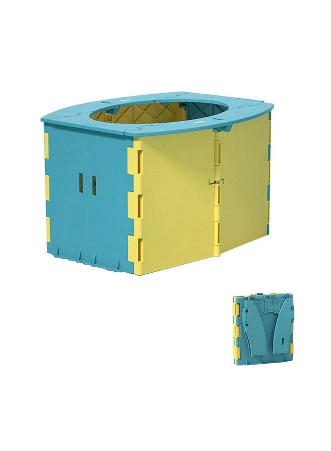 VUFVOID Folding Potty for Kids, Portable Travel Toilet for Toddler, Outdoor Camping, Yellow - Image 1