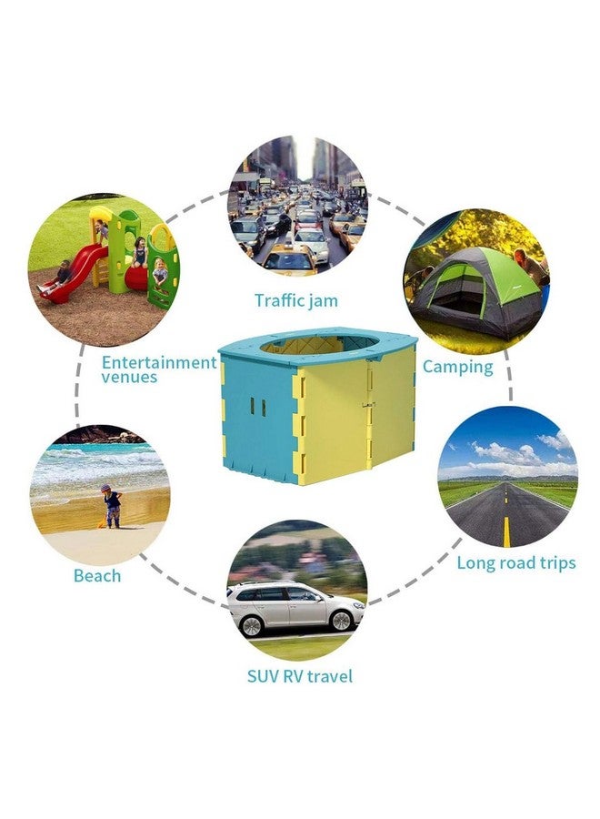 VUFVOID Folding Potty for Kids, Portable Travel Toilet for Toddler, Outdoor Camping, Yellow - Image 5