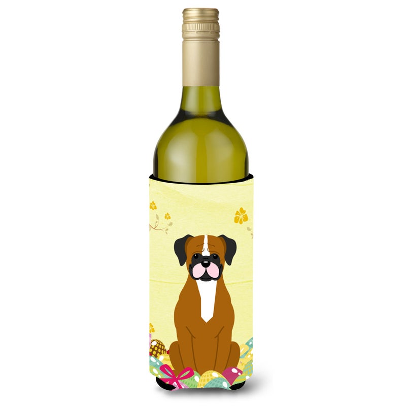 Caroline's Treasures ""Caroline's Treasures BB6116LITERK Easter Eggs Flashy Fawn Boxer Wine Bottle Beverage Insulator Hugger  750ml  Multicolor""