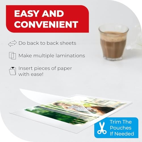 Simply Cool 5MIL Thermal Laminating Sheets (125 Count) Photo, Card, Notecard, ID Badge, and Business Card Sizes, Dry-Erase Friendly Laminating Pouches, Compatible with Laminators, Crystal Clear Laminated Finish - Image 4