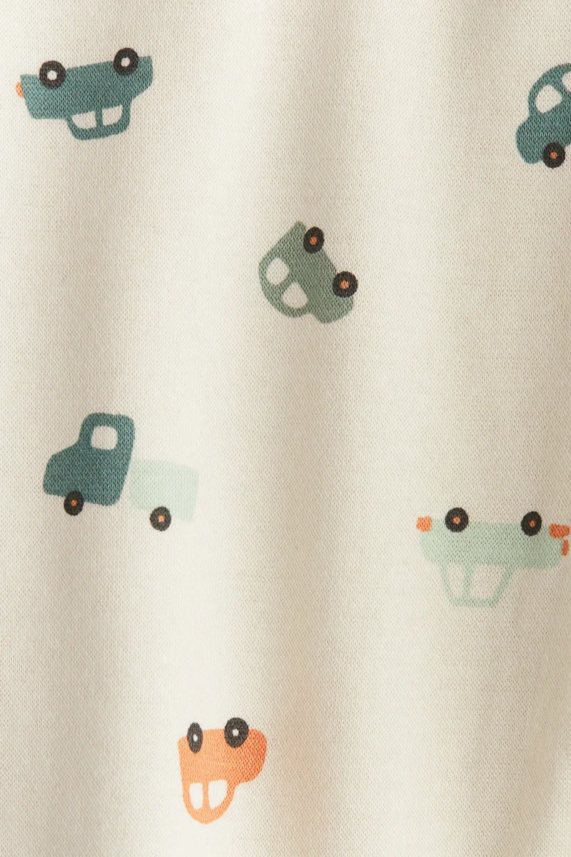 اتش اند ام بنطلون رياضي من نسيج سويت شيرت ببطانة ناعمة مزين بطبعة