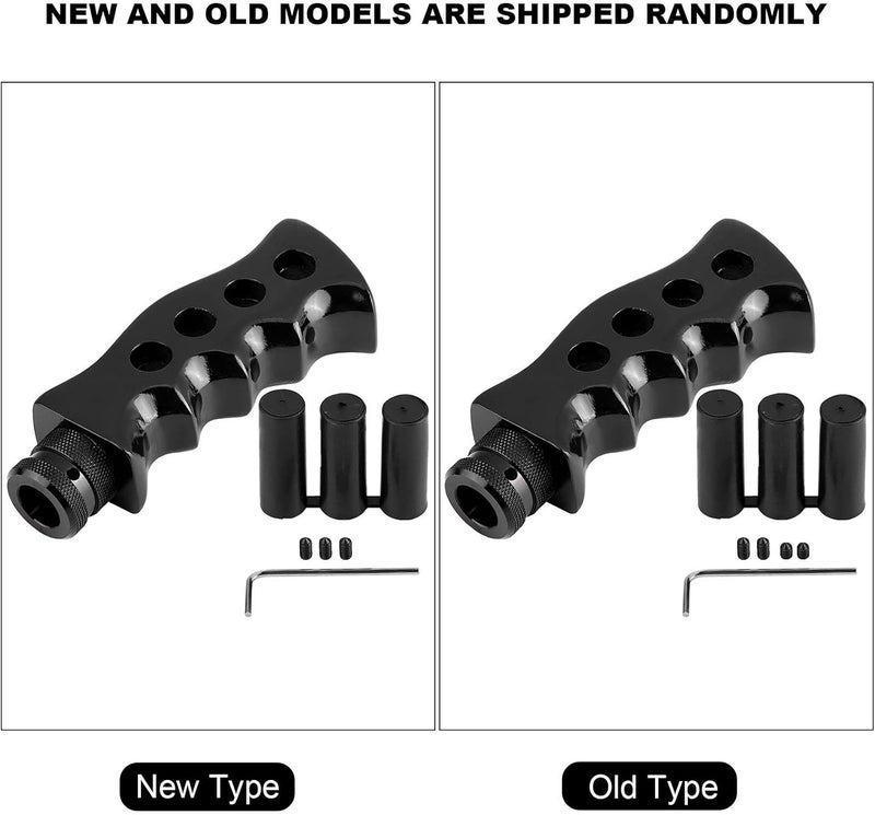 Manual Transmission Gear Shift Knob, Resin and Aluminum Alloy, Black - Durable Resistance, Ergonomic Design, Universal Fit for Cars (Black) - Image 2