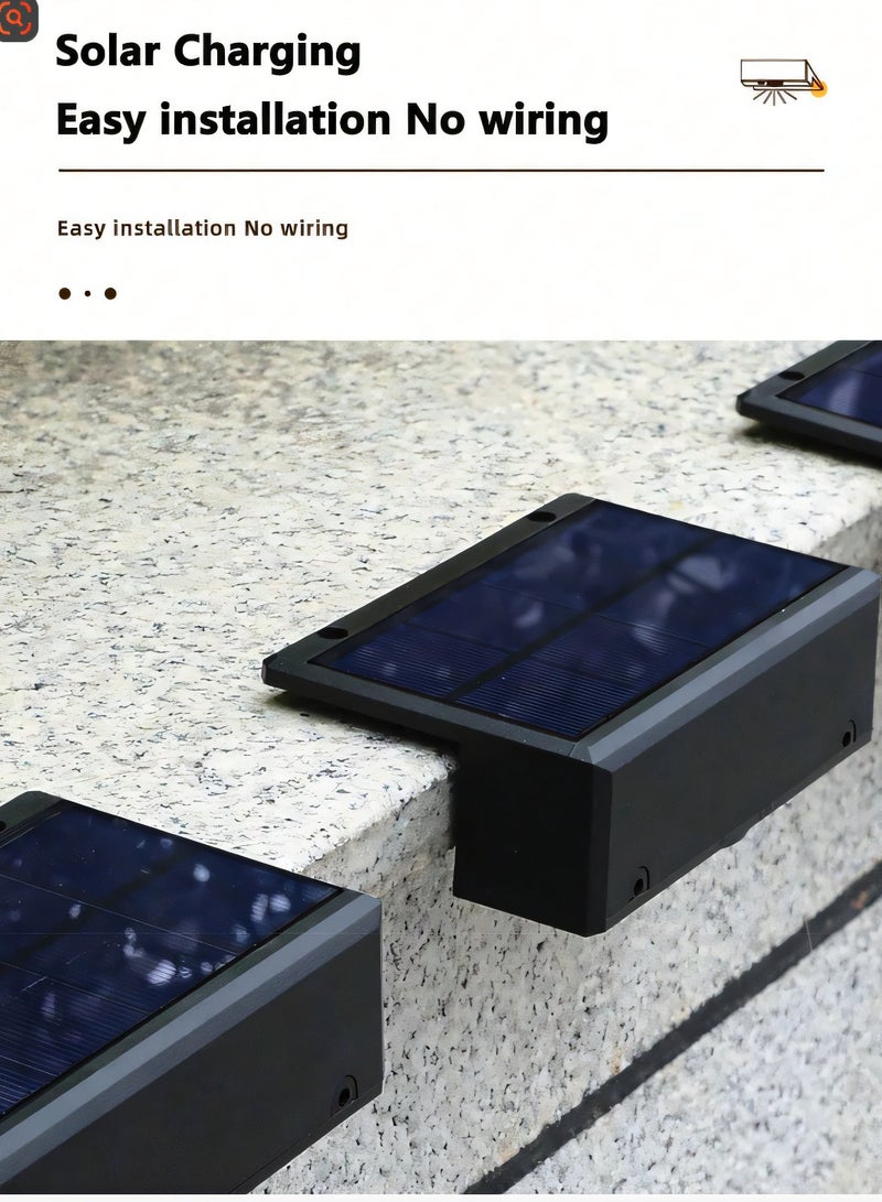 ARNOTEC Super Bright Solar Wall Lights Outdoor Waterproof, Warm White LED Solar Powered Wall Lamps with Up & Down Lighting, Decorative Garden Yard Fence Porch Stair Lights for Home Courtyard – 4 Pack - Image 4