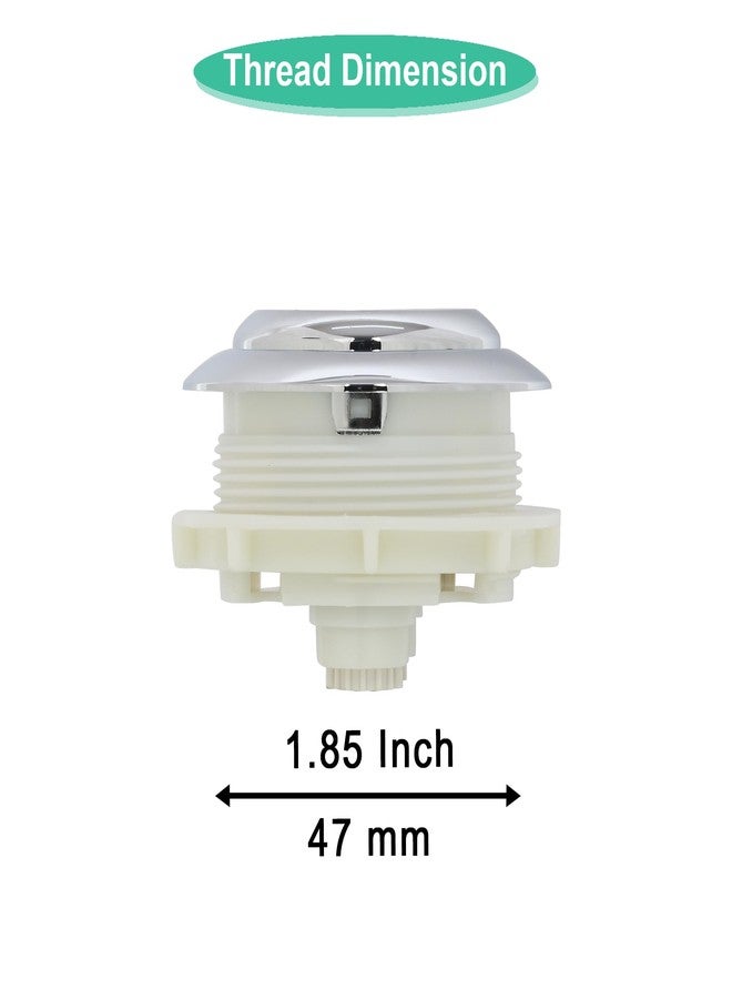 Prem's Prem’s Dual Push Flush Button 1.85 inch (47 mm) Round Replaceable Flush Cock for Toilet Tank Commode Push Valve Flush - Image 4