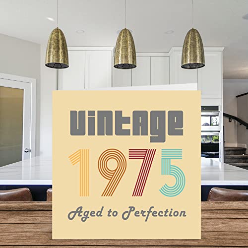 Stuff4 51st Birthday Cards for Men Women - Vintage 1975 Aged To Perfection - 51 Birthday Card Funny for Her Him, 5.7 x 5.7 Inch Best Friend Birthday Greeting Cards for Mom Dad Papa Brother Sister Uncle Aunt - Image 3
