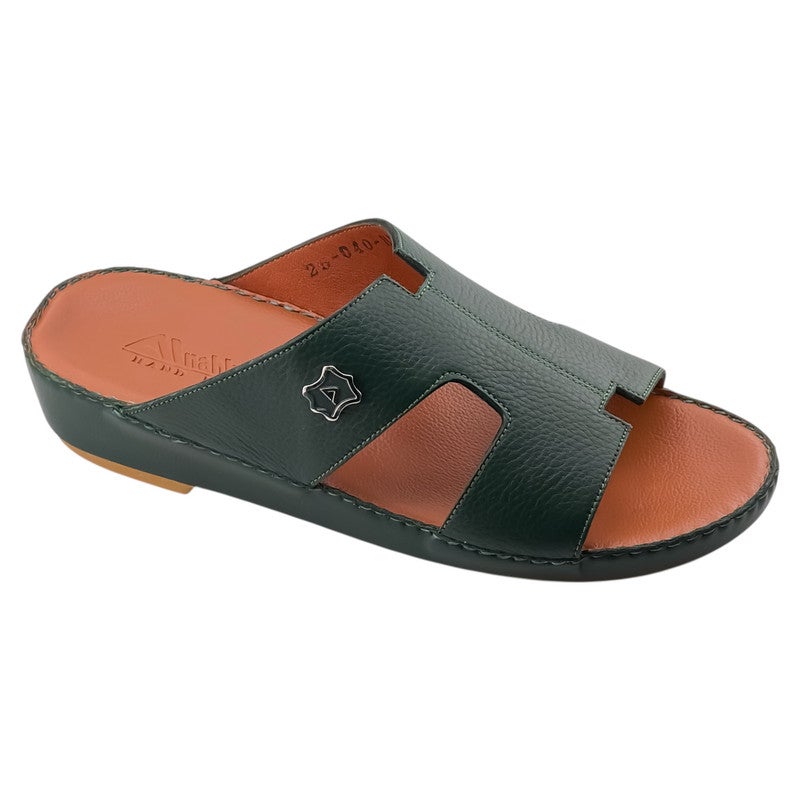 AET A E T Handmade Arabic Sandals For Men | Outdoor Mens Slippers | Everyday Flip Flops Open Toe | Arabic Genuine Leather With Buckle| New Arabic Design | Tan Footbed | Comfortable & LightWeight - Image 1
